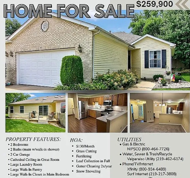 2 Bedroom House For Sale By Owner in Valparaiso, IN 