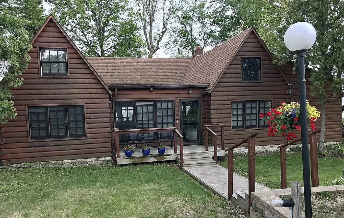 Chalet-Style Double A-Frame Log Cabin FSBO Detroit Lakes, MN