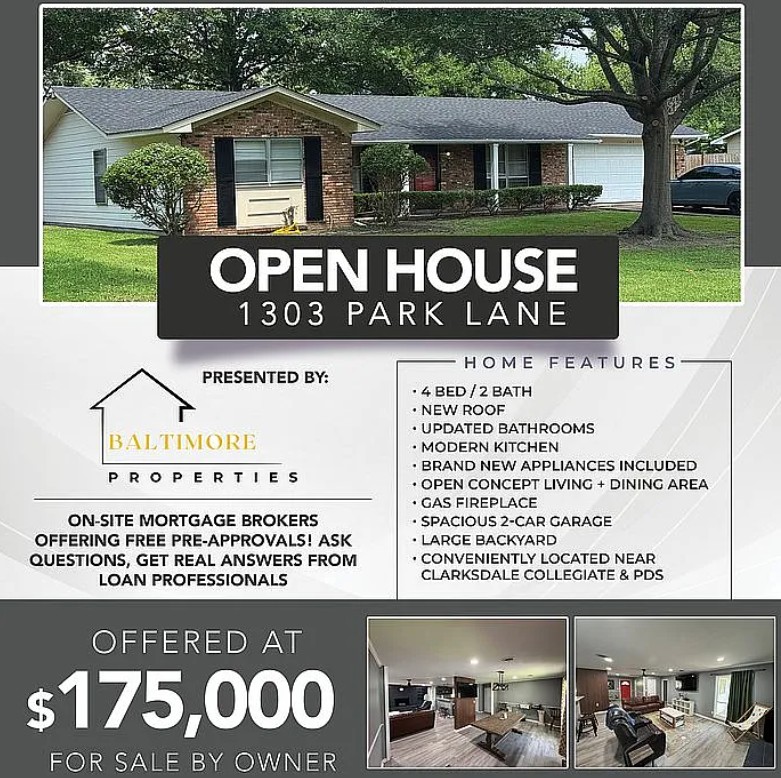 4 Bedroom House For Sale By Owner in Clarksdale, MS 