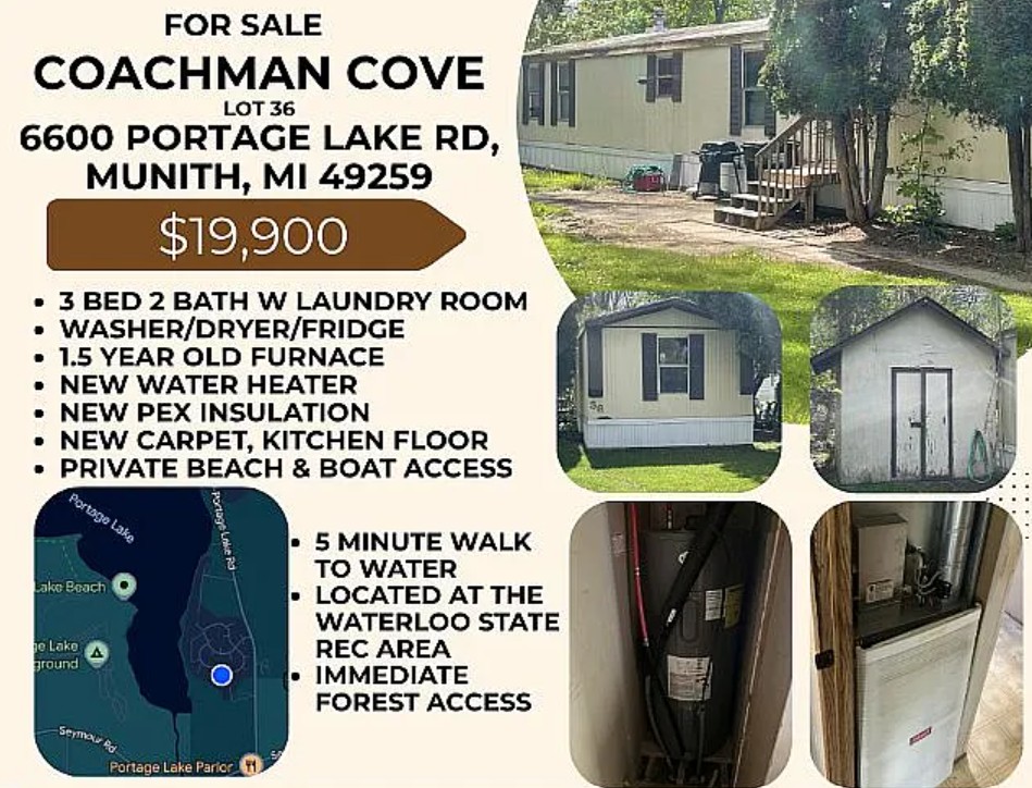 Mobile Home For Sale By Owner in Munith, MI 