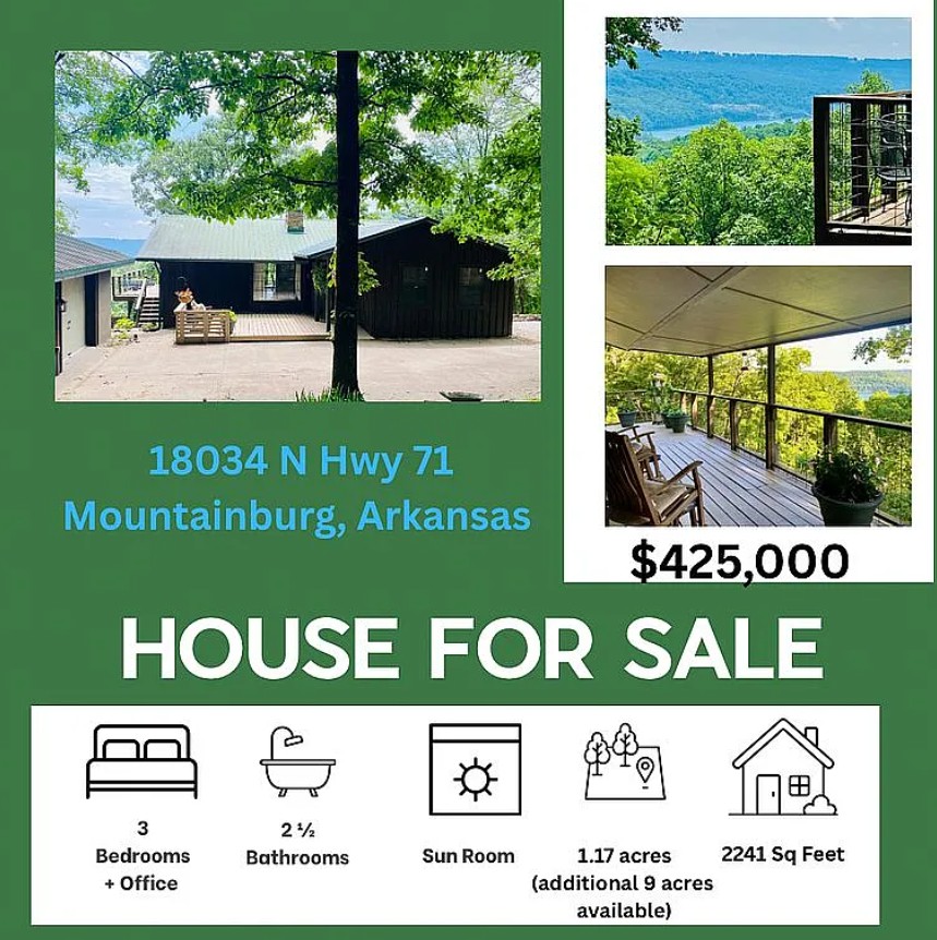 4 Bedroom House For Sale By Owner in Mountainburg, AR 